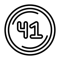 Fourty one Vector Icon