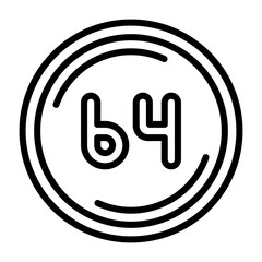 Sixty four Vector Icon