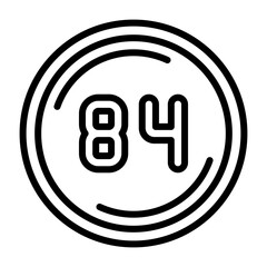 Eighty four Vector Icon