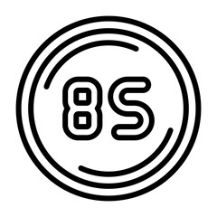 Eighty five Vector Icon