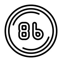 Eighty six Vector Icon