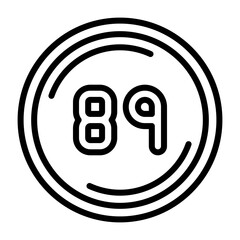 Eighty nine Vector Icon