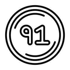 Ninty one Vector Icon