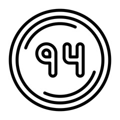 Ninty four Vector Icon