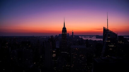 Obraz premium Urban sunset panorama