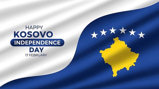 Happy kosovo independence day celebration on 17 february