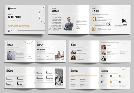 Professional Business White Paper Landscape Design Template