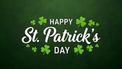 Happy st patrick's day celebration with shamrocks