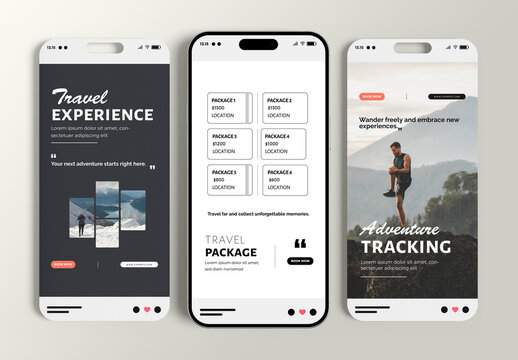 Travel Social Media Story Post Template Set