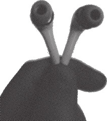 Fingers mimicking snail eyestalks with earbuds inserted create a humorous and unexpected visual representation of a simple creature. © Creative_Rasma