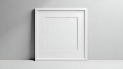 Minimalist white picture frame