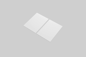 Blank A5 Flyer Mockup - 3D