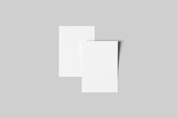 Blank A5 Flyer Mockup - 3D