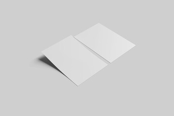 Blank A5 Flyer Mockup - 3D