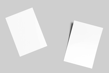 Blank A5 Flyer Mockup - 3D