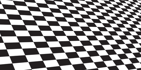 Fototapeta premium Black and white chess pattern. Checkerboard seamless vector illustration. Abstract checkered checkerboard for game. Grid geometric square shape. Race flag.