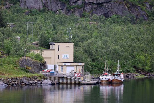 Power station in Trollfjord- power station is a hydroelectric power station in the municipality of Hadsel in Nordland, Norway