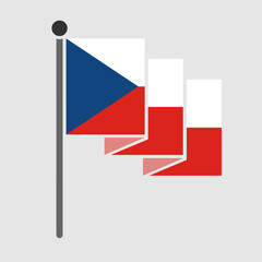 National flag of Czech Republic design