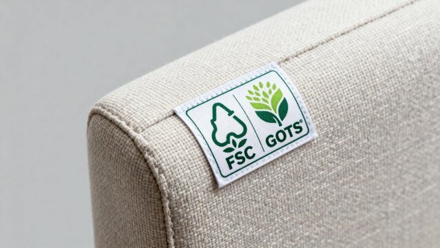 FSC GOTS certified fabric label