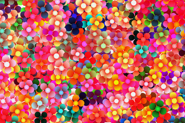 Infinite Color Garden Abstract Background