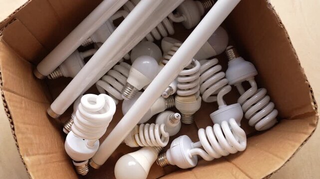 Lighting and lightbulbs recycling. Electronics and electricals waste