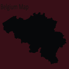 Obraz premium Abstract Belgium Silhouette Detailed Map