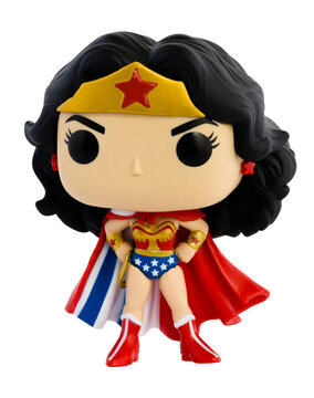 Dortmund - Deutschland 30. Dezember Funko Pop Figur Superheldin - Studio Aufnahme