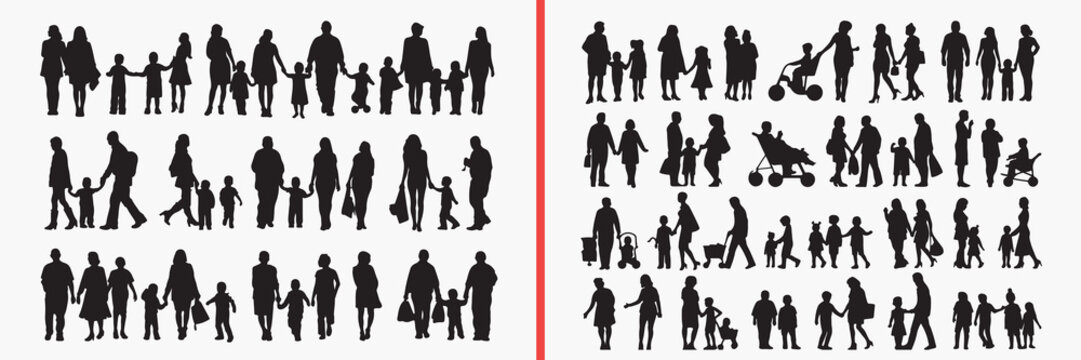 people group silhouette vector, crowd people black silhouettes, social group illustration set, standing people outline art, community vector collection, people icon set, crowd clipart silhouettes, soc
