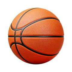 Fototapeta premium Orange Basketball with Detailed Texture – Transparent PNG