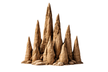 Rock formations, isolated on transparent background