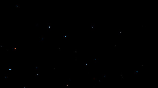 Birthday party and anniversary celebration overlay motion design element. colorful fairy unicorn confetti rain isolated on transparent background. Confetti: Colorful Celebration Falling 4k videos