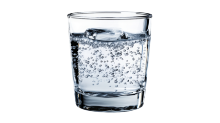Glass of water, isolated on a transparent background