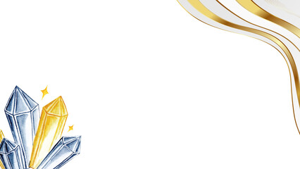 Sparkling Crystals and Golden Waves A Luxurious and Elegant Design Element for Celebrations and Events