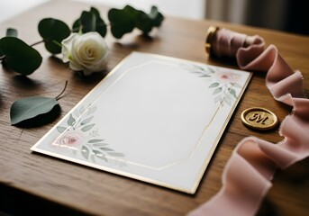 Wedding invitation photos, vintage photo album