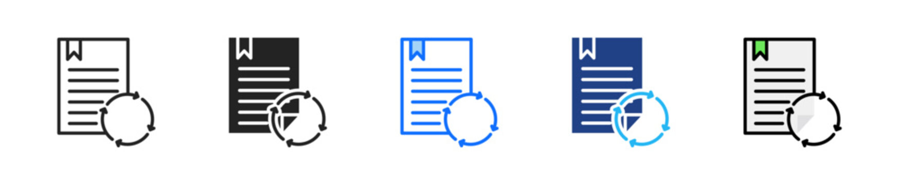 Restructuring Debt Icon Set Multiple Style Collection
