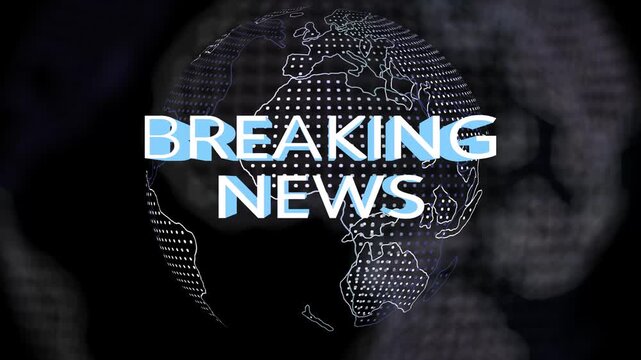 globe with braking news and light spots. Breaking News, Latest Global Updates, World News Alert. international news background