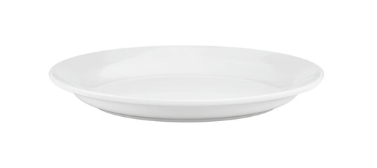 empty white plate on white background