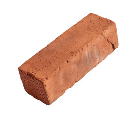 red brick isolated on white background.