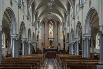 Obraz premium Église catholique Saint-Martin à Cappelle-en-Pévèle, village situé en région Hauts de France