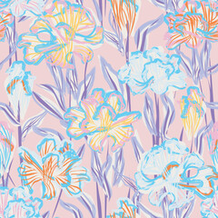 Abstract Carnation pastel seamless pattern design