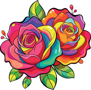 レインボーローズ」の写真素材 | 83,715件の無料イラスト画像 | Adobe