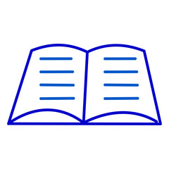 Open Textbook Line Icon