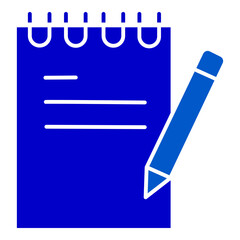 Notebook Pen Solid Icon