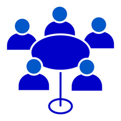 Teamwork Meeting Solid Icon