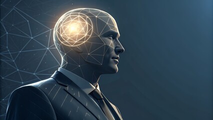 The networked mind of artificial intelligence, interconnected systems, futuristic technology, digital brain, machine learning processes, and intelligent computing, AI Generated