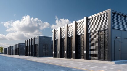modern data center exterior architecture exterior view of tier iii carrier neutral data center server rooms networks cloud services digital infrastructure for global communication business  