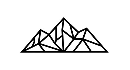Geometric mountain range line drawing
