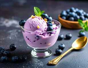 Lody borówkowe.