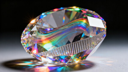 Crystal Prism Rainbow Luster Texture Photography