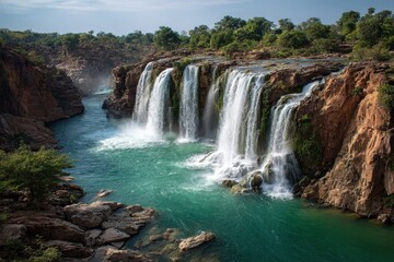 Chitrakote Falls on Indravati River in Bastar, Chhattisgarh, India.